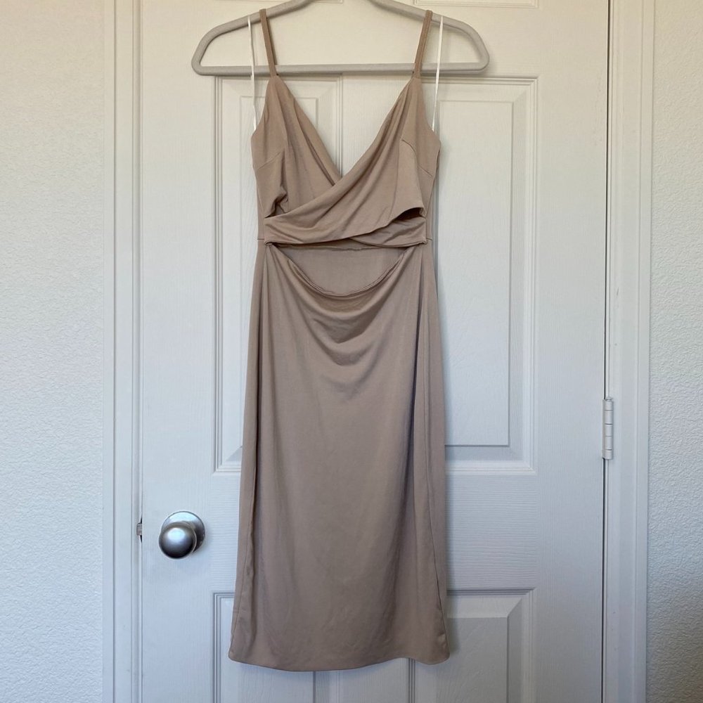 Beige Cut Out Dress